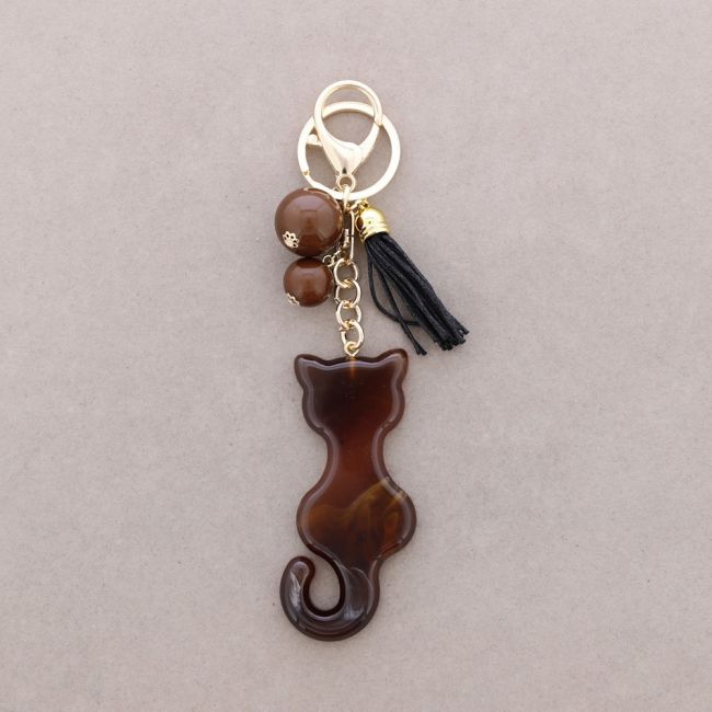 RESIN CAT KEYCHAIN