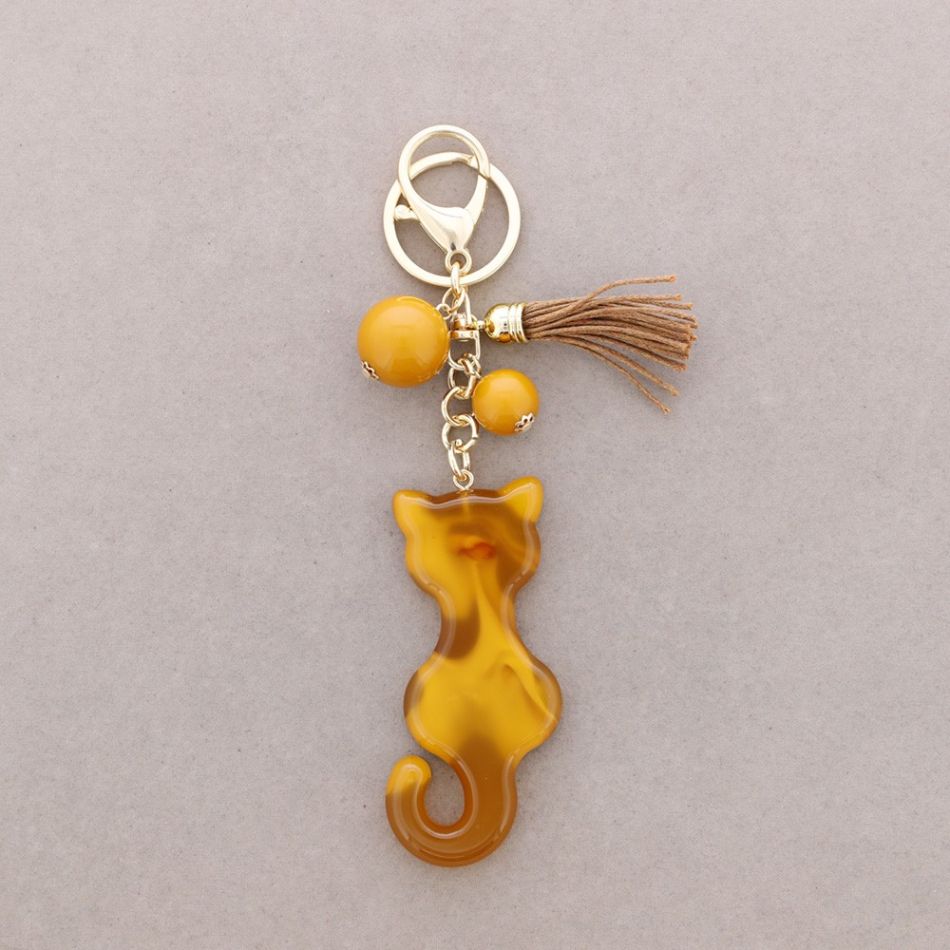 RESIN CAT KEYCHAIN