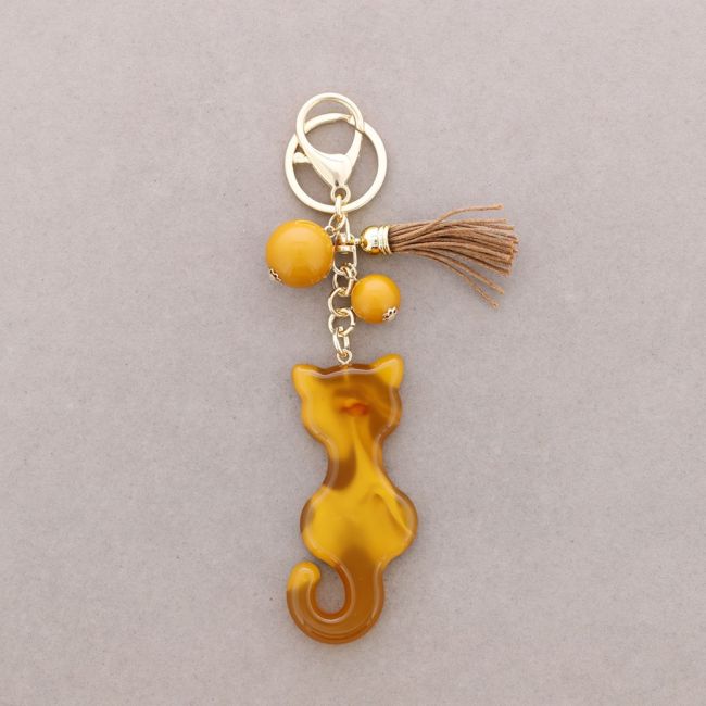 RESIN CAT KEYCHAIN
