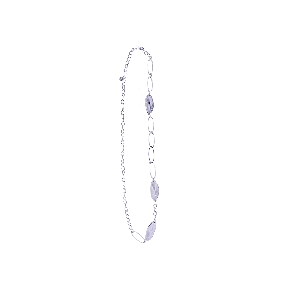 COLLAR LARGO ESLABONES CUENTAS METAL