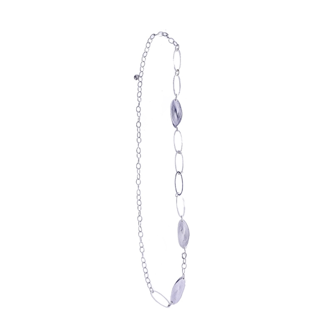 COLLAR LARGO ESLABONES CUENTAS METAL