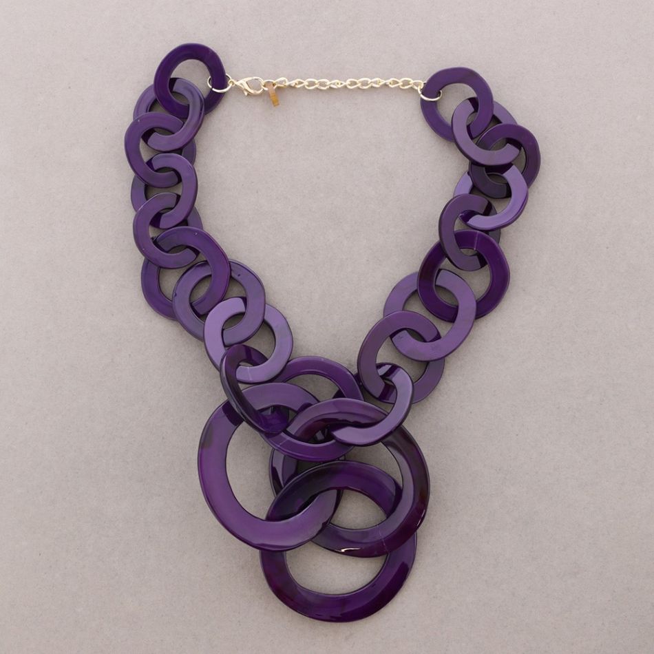 COLLAR LARGO ESLABONES RESINA