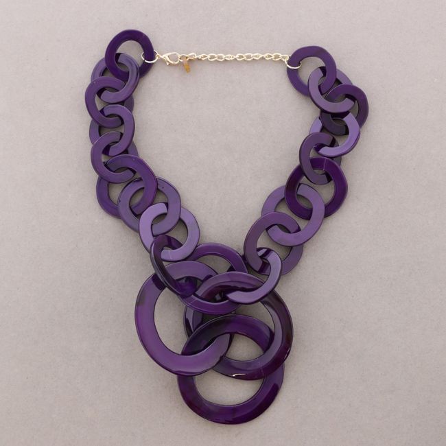 COLLAR LARGO ESLABONES RESINA