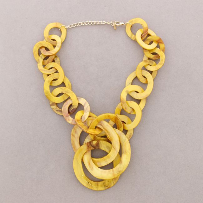 COLLAR LARGO ESLABONES RESINA