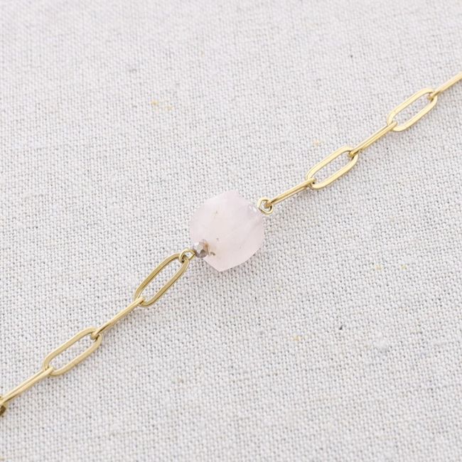 STONE LINKS STEEL SHORT NECKLACE