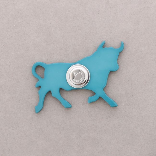 BROCHE IMÁN TORO RESINA DIBUJO