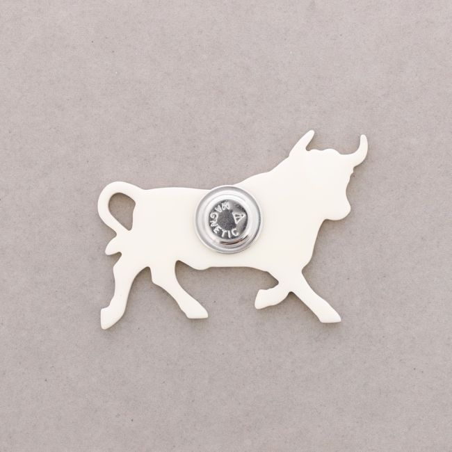 BROCHE IMÁN TORO RESINA DIBUJO