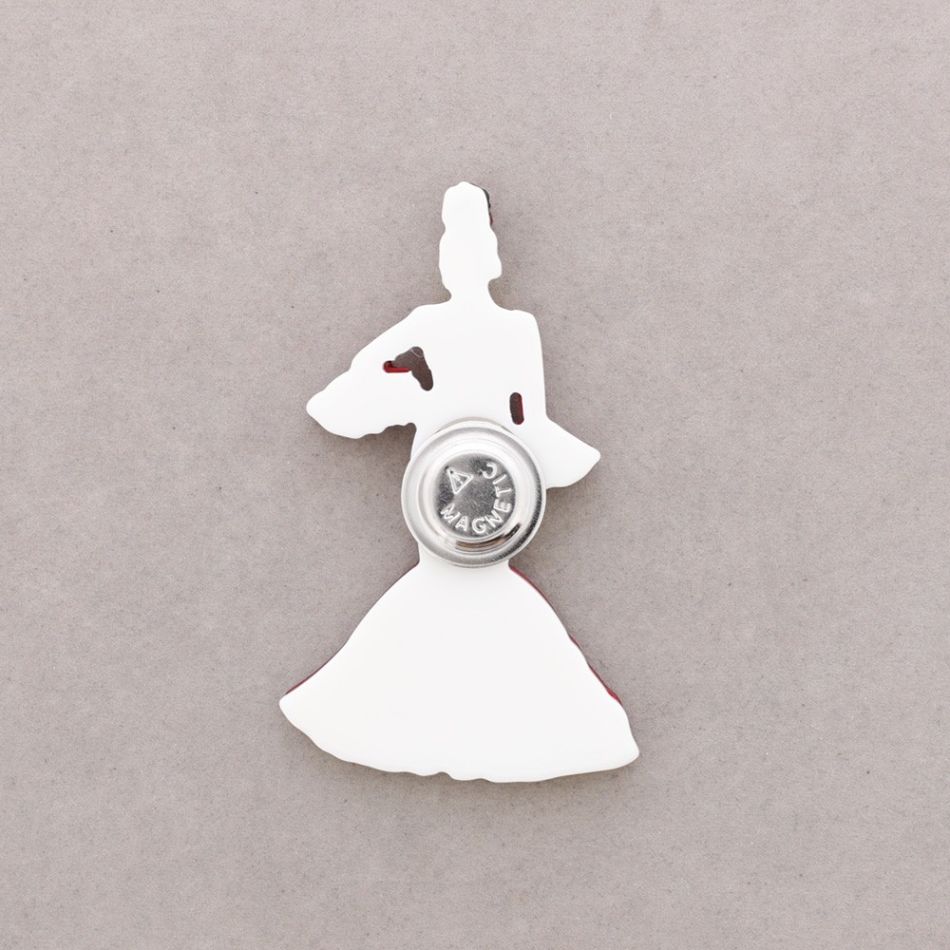 BROCHE IMÁN FLAMENCA LUNARES RESINA