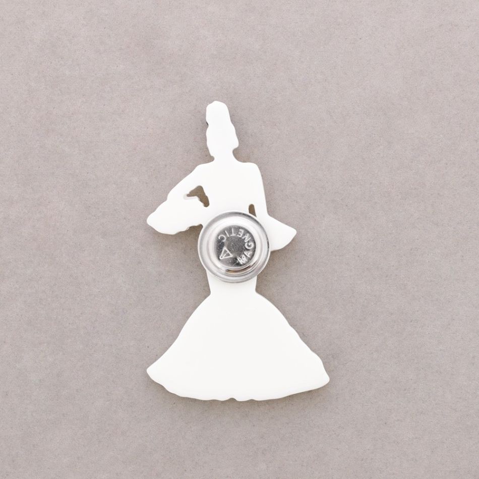 BROCHE IMÁN FLAMENCA LUNARES RESINA