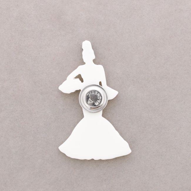 BROCHE IMÁN FLAMENCA LUNARES RESINA