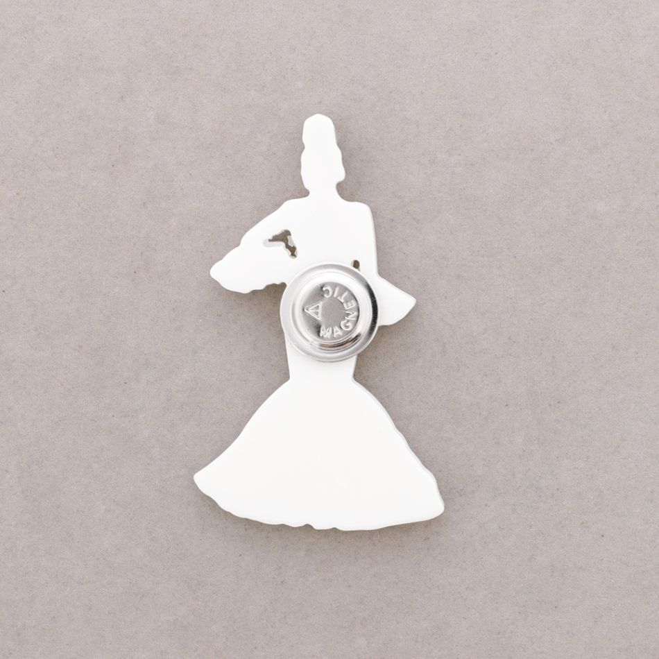 BROCHE IMÁN FLAMENCA LUNARES RESINA