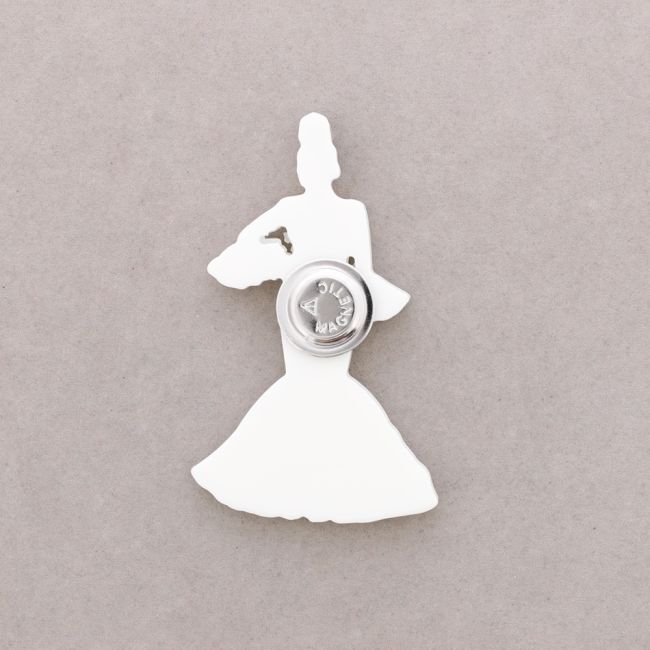 BROCHE IMÁN FLAMENCA LUNARES RESINA