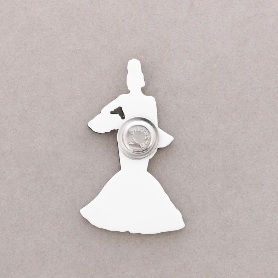 BROCHE IMÁN FLAMENCA LUNARES RESINA