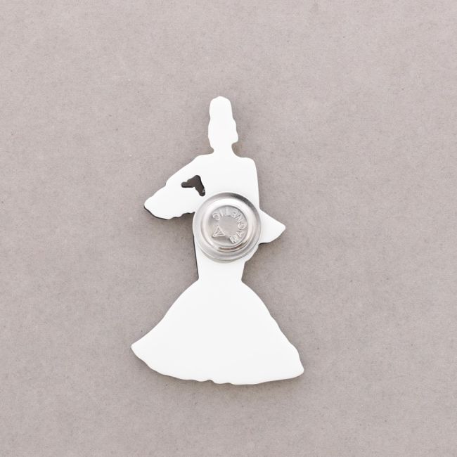 BROCHE IMÁN FLAMENCA LUNARES RESINA