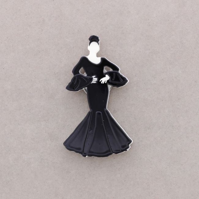 BROCHE IMÁN FLAMENCA RESINA