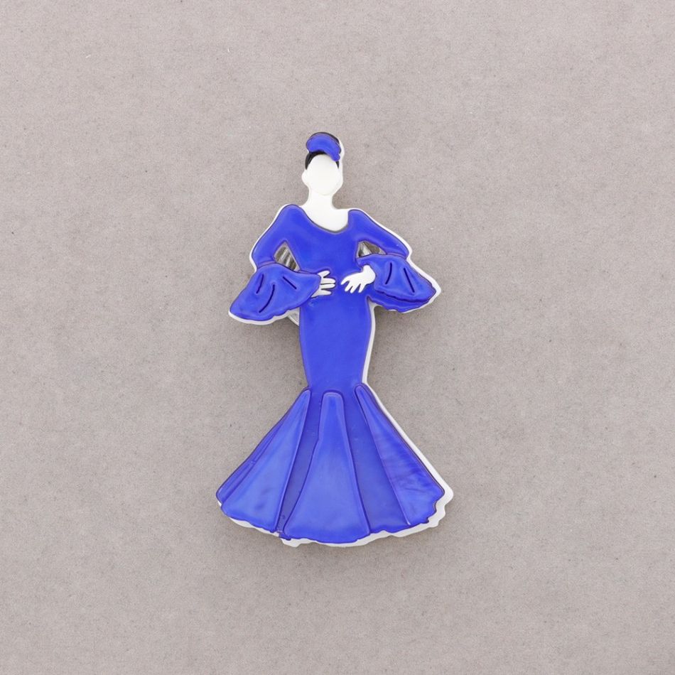 FLAMENCO DANCER RESIN MAGNETIC BROOCH