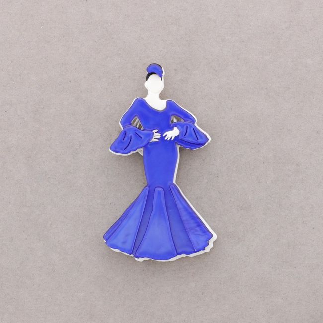 FLAMENCO DANCER RESIN MAGNETIC BROOCH