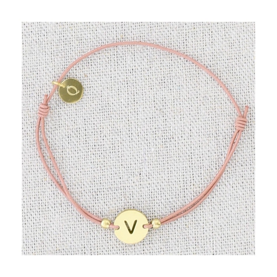 ELASTIC STEEL LETTER V BRACELET