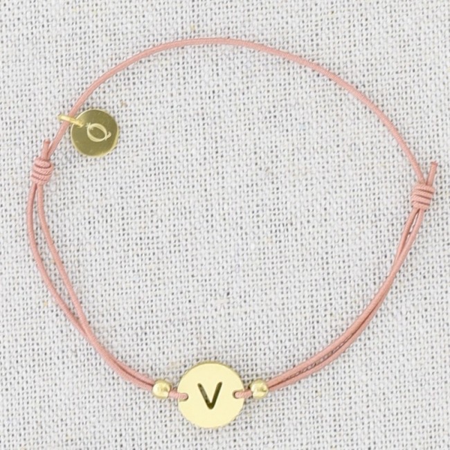 ELASTIC STEEL LETTER V BRACELET