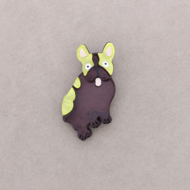 BROCHE PERRITO RESINA