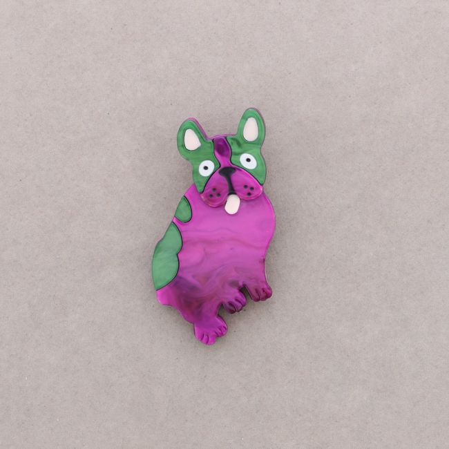 BROCHE PERRITO RESINA