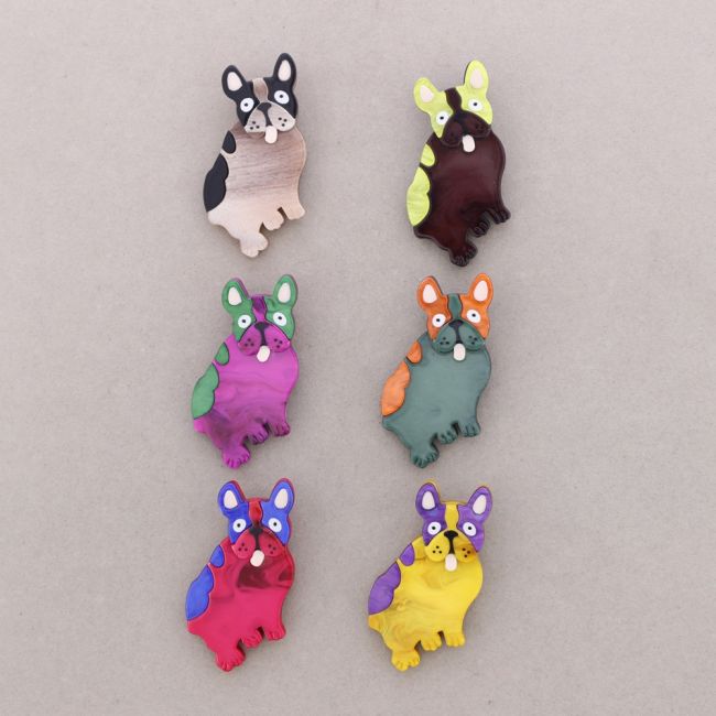 BROCHE PERRITO RESINA