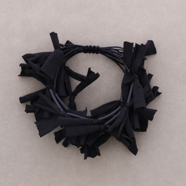 MACRAMÉ MULTI-STRAP FRINGE FABRIC BRACELET