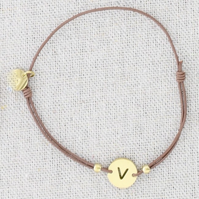 ELASTIC STEEL LETTER V BRACELET