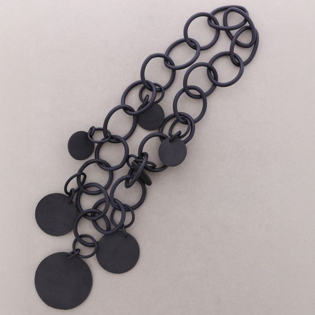 COLLAR LARGO ESLABONES CAUCHO MEDALLA FOAMY
