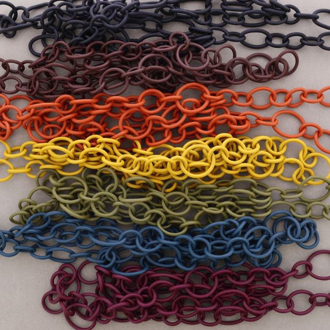COLLAR LARGO DOBLE ESLABONES CAUCHO