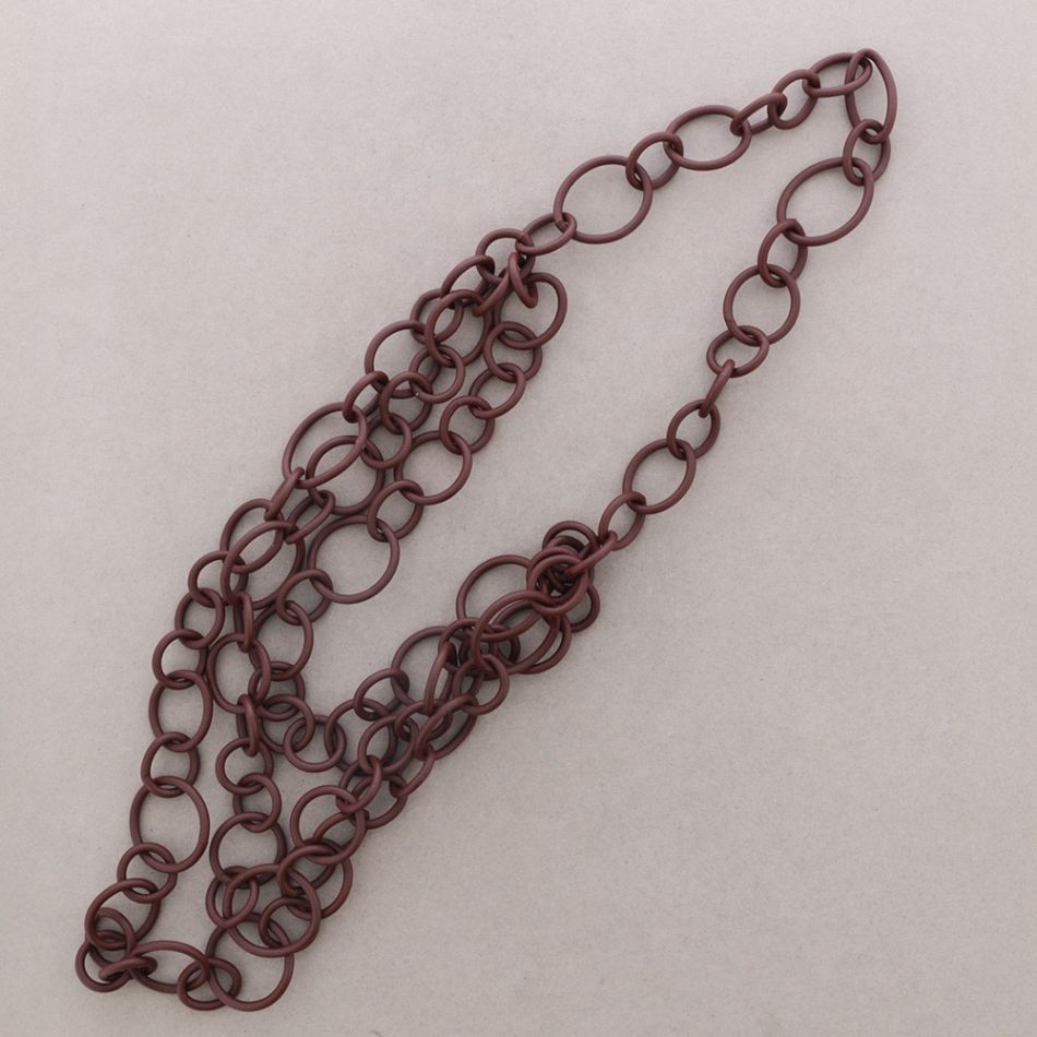 COLLAR LARGO DOBLE ESLABONES CAUCHO