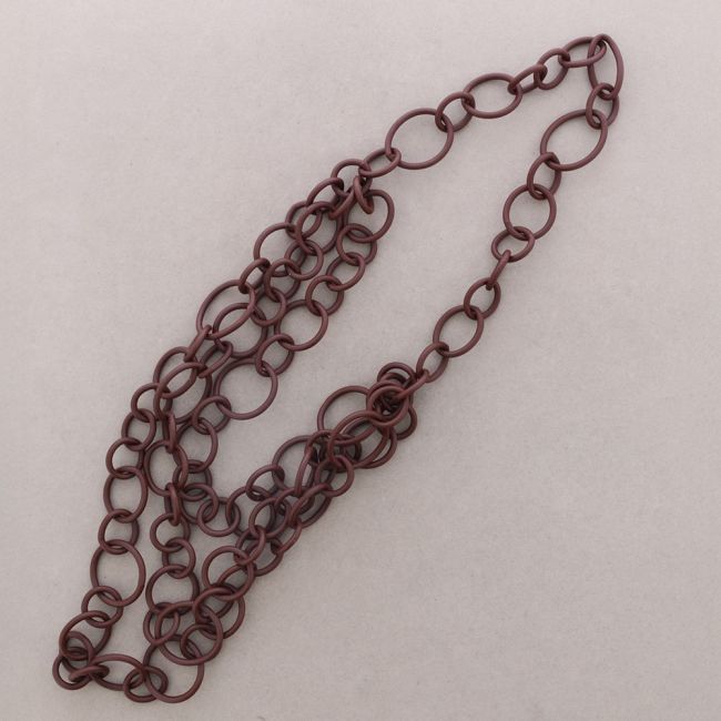 COLLAR LARGO DOBLE ESLABONES CAUCHO