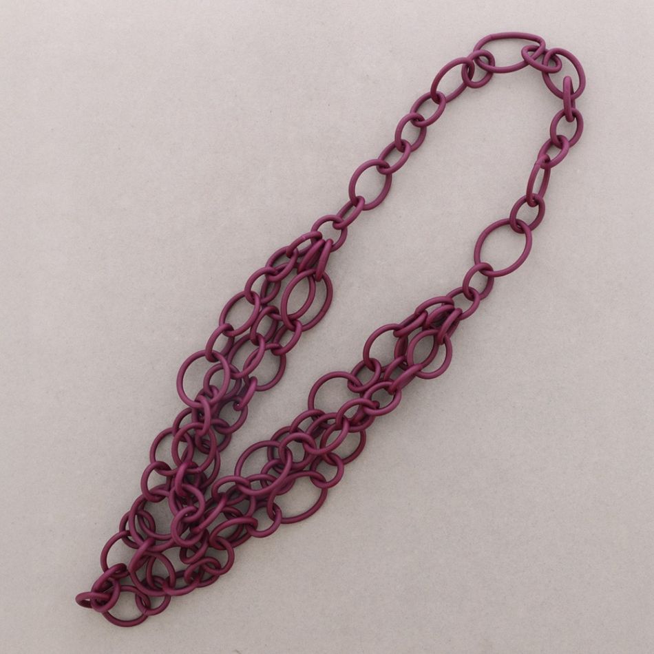 LONG DOUBLE LINK RUBBER NECKLACE