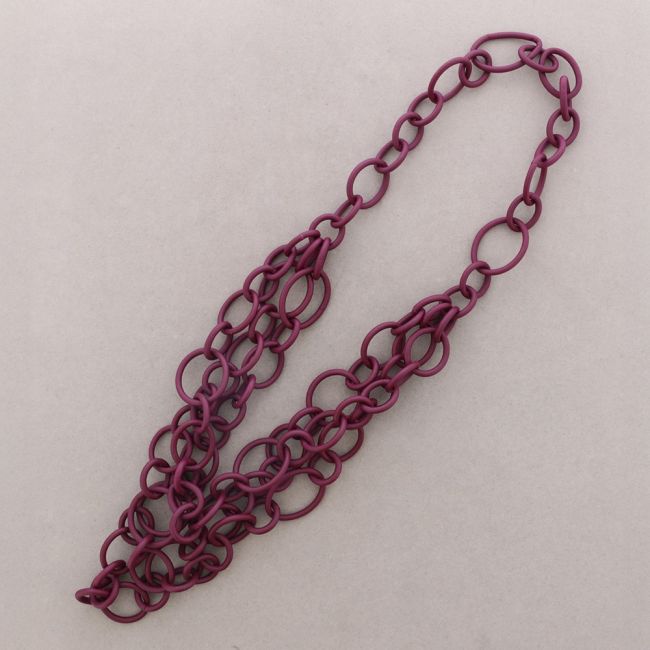 LONG DOUBLE LINK RUBBER NECKLACE