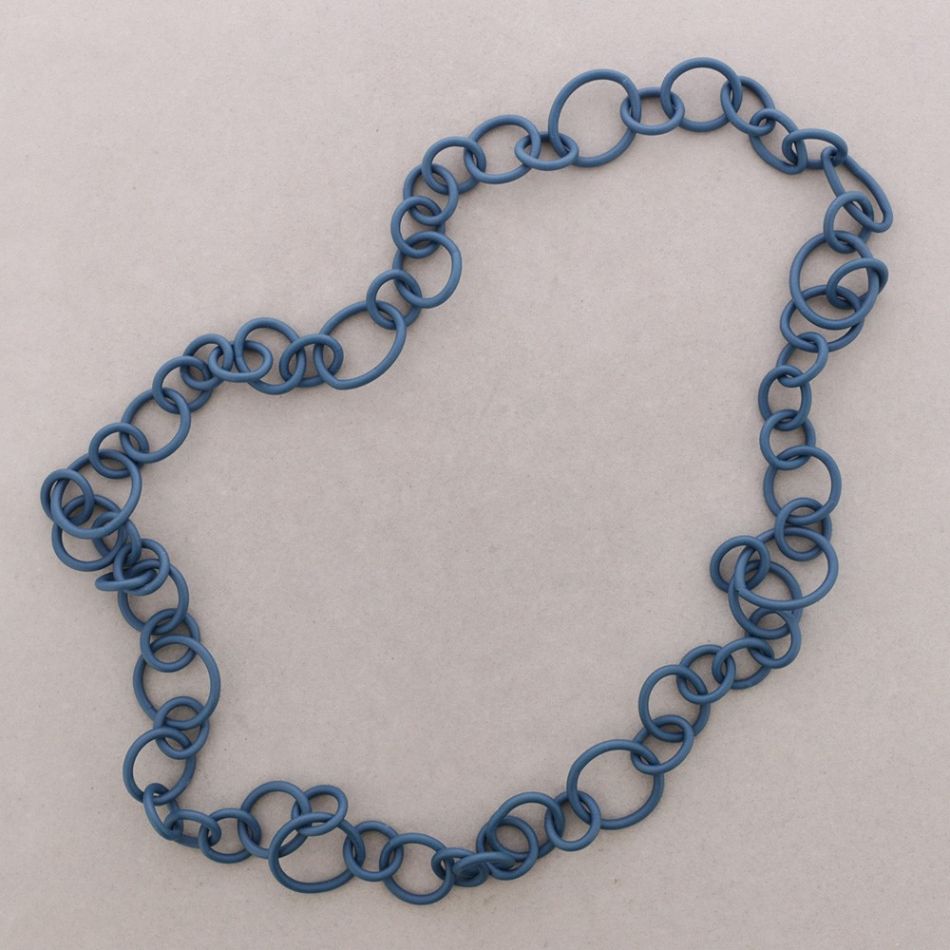 LONG RUBBER LINK NECKLACE