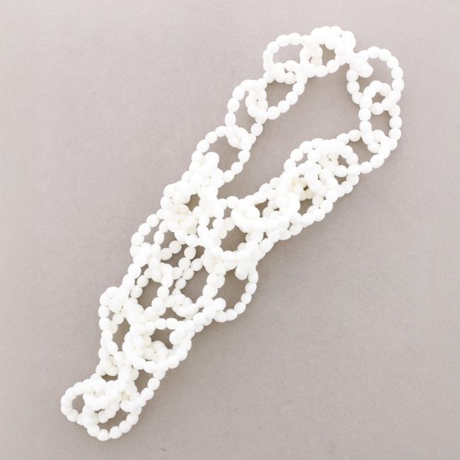 LONG TRIPLE LINK WOOL BALL NECKLACE