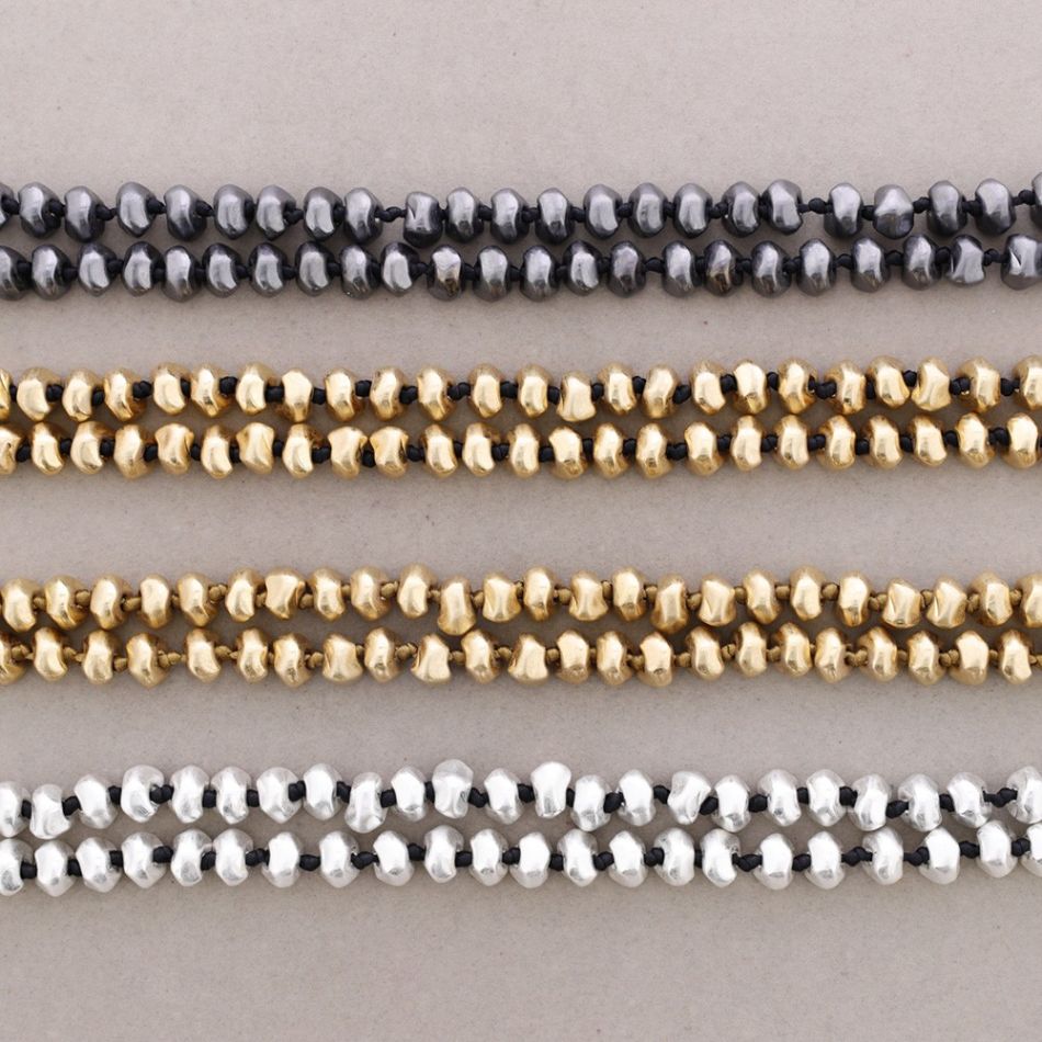 COLLAR LARGO CUENTAS METAL