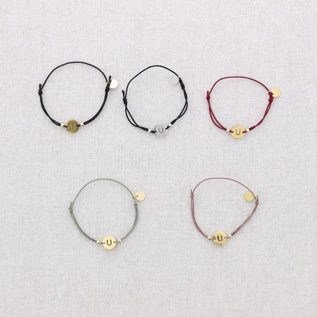 ELASTIC STEEL LETTER U BRACELET