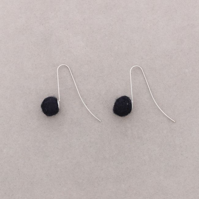 PENDIENTES COLGANTE BOLA LANA
