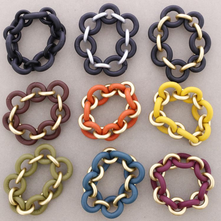PULSERA ESLABONES CAUCHO 2