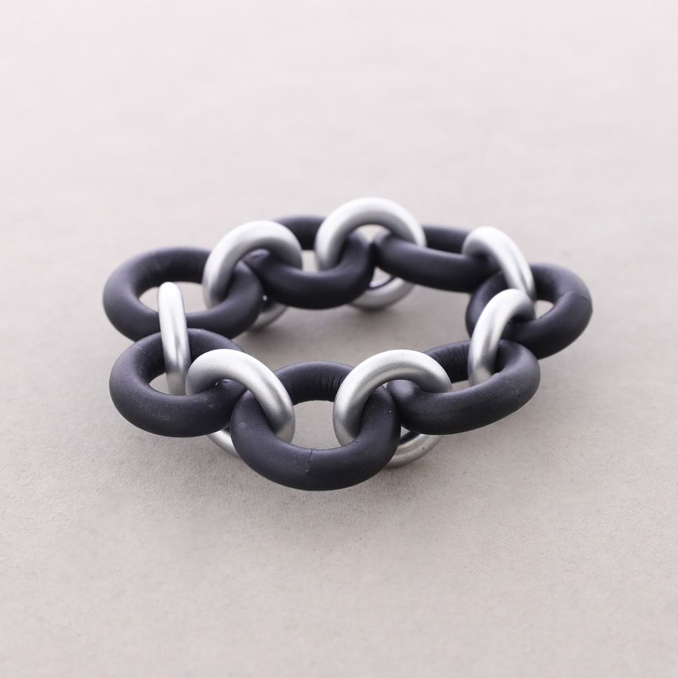 PULSERA ESLABONES CAUCHO