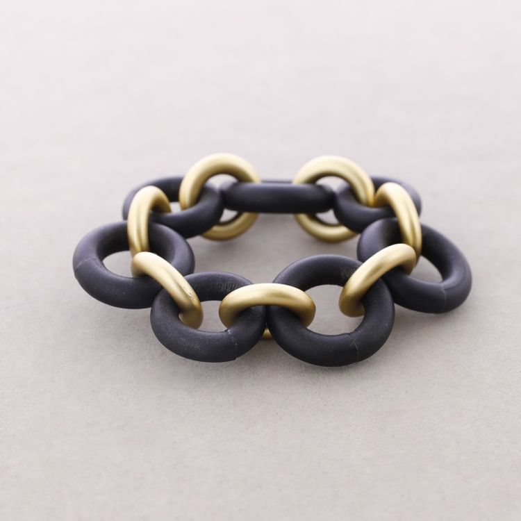 PULSERA ESLABONES CAUCHO