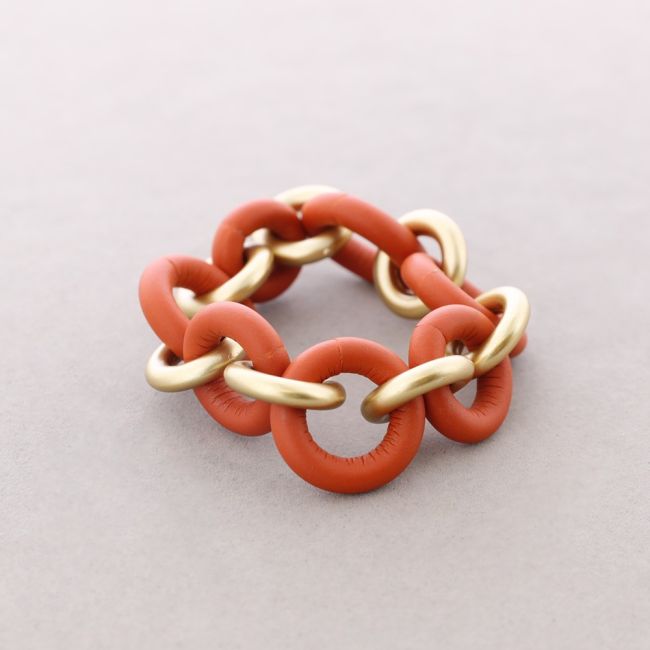 PULSERA ESLABONES CAUCHO