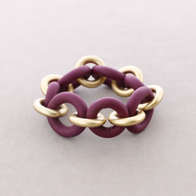 PULSERA ESLABONES CAUCHO