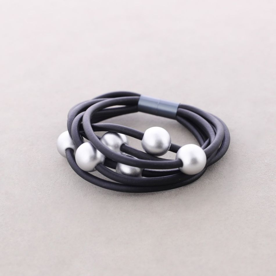 6-STRIP RUBBER BALL BRACELET