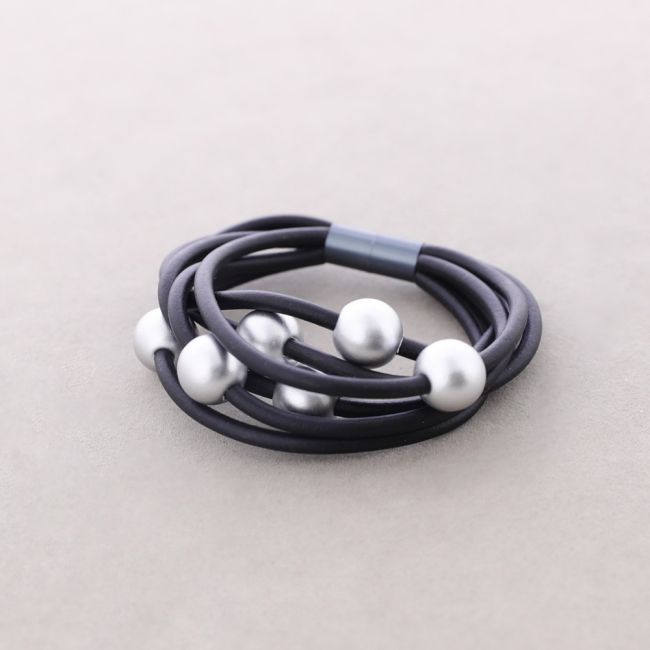 6-STRIP RUBBER BALL BRACELET