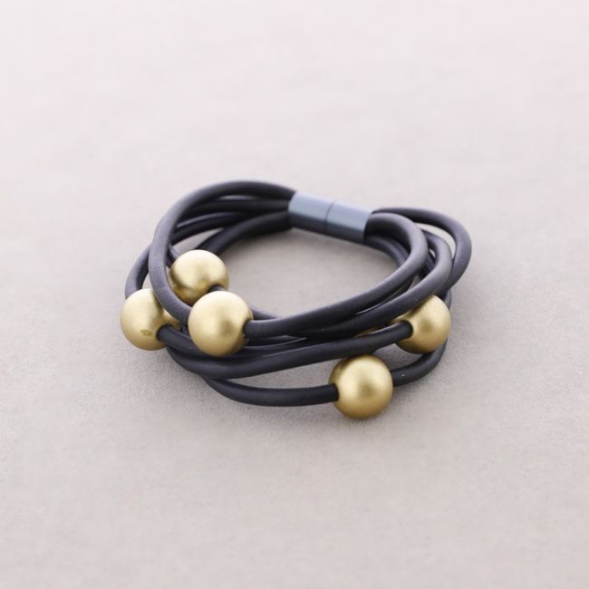 6-STRIP RUBBER BALL BRACELET