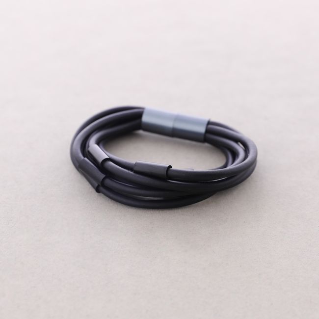 PULSERA MULTI TIRAS CAUCHO TUBITOS