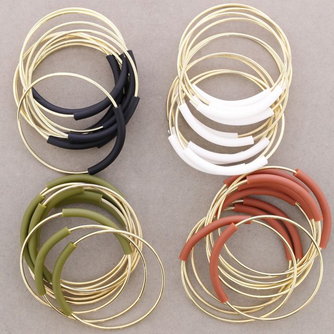 PULSERA MULTI ANILLA CAUCHO