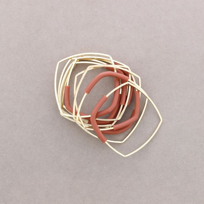 PULSERA MULTI CUADRADO CAUCHO
